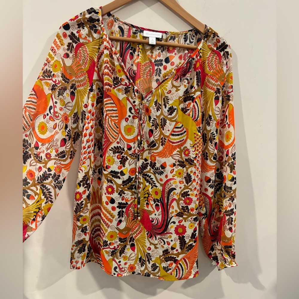 Colorful Patterned‎ Women's Top - Picture 6 of 8